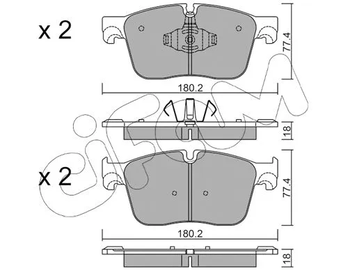 Brake Pad Set, disc brake (822-1124-0)