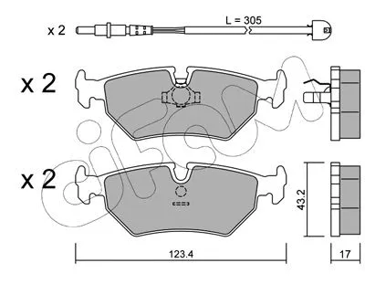 Brake Pad Set, disc brake (822-178-1K)