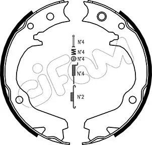 Brake Shoe Set, parking brake (153-386K)