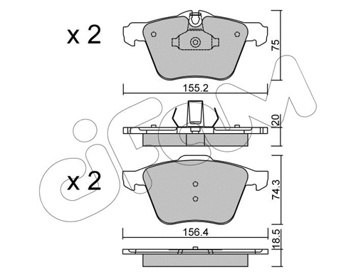 Brake Pad Set, disc brake (822-835-0)