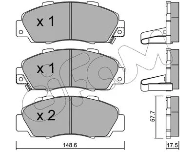 Brake Pad Set, disc brake (822-298-0)