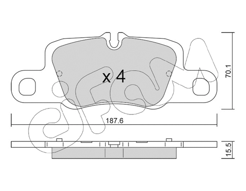 Brake Pad Set, disc brake (822-1257-0)