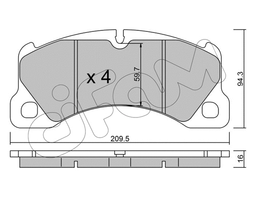 Brake Pad Set, disc brake (822-957-0)