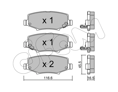 Brake Pad Set, disc brake (822-863-1)