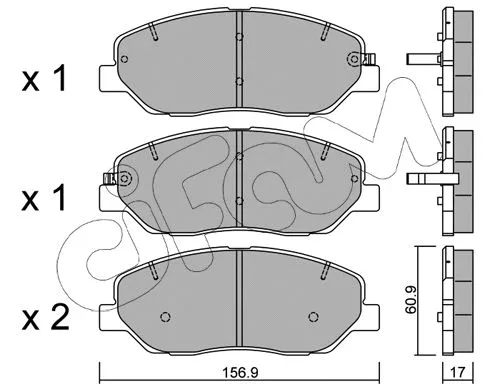 Brake Pad Set, disc brake (822-787-0)