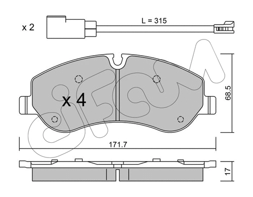Brake Pad Set, disc brake (822-990-0)
