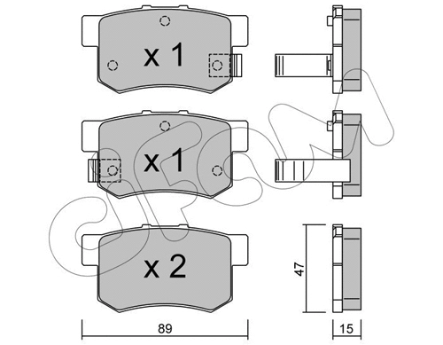 Brake Pad Set, disc brake (822-173-0)
