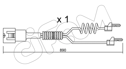 Warning Contact, brake pad wear (SU.103)