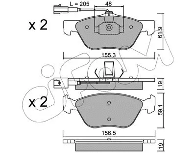Brake Pad Set, disc brake (822-083-0)