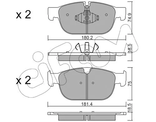 Brake Pad Set, disc brake (822-1120-0)