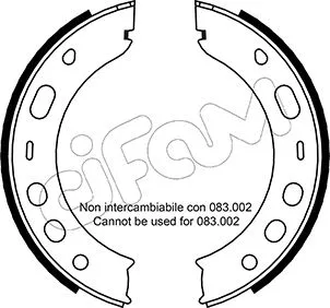 Brake Shoe Set, parking brake (153-336)