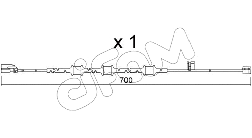 Warning Contact, brake pad wear (SU.395)