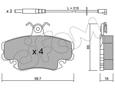 Brake Pad Set, disc brake (822-120-0K)