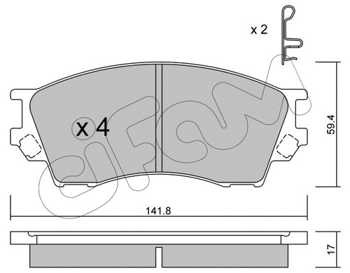 Brake Pad Set, disc brake (822-473-0)