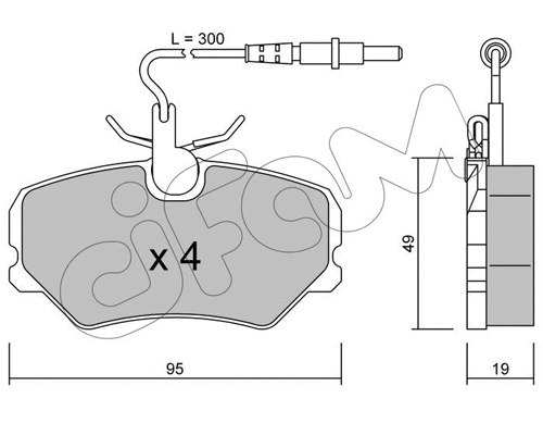Brake Pad Set, disc brake (822-099-1)