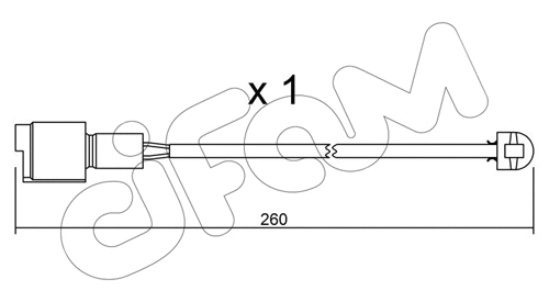 Warning Contact, brake pad wear (SU.074)