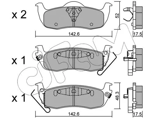 Brake Pad Set, disc brake (822-1047-0)