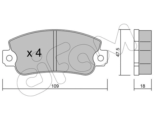 Brake Pad Set, disc brake (822-033-0)