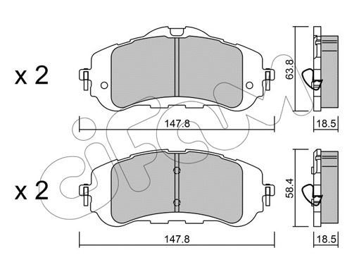 Brake Pad Set, disc brake (822-983-0)