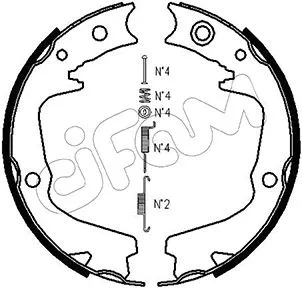 Brake Shoe Set, parking brake (153-387K)