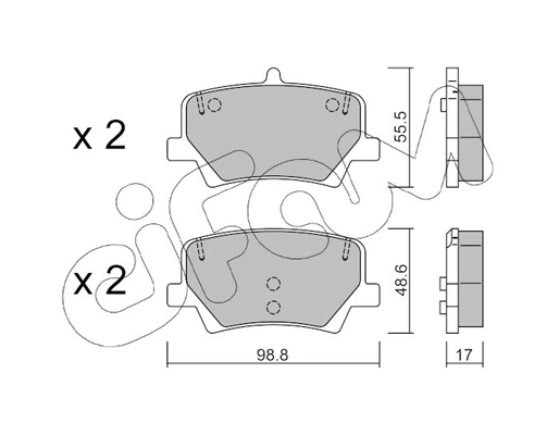 Brake Pad Set, disc brake (822-1187-0)