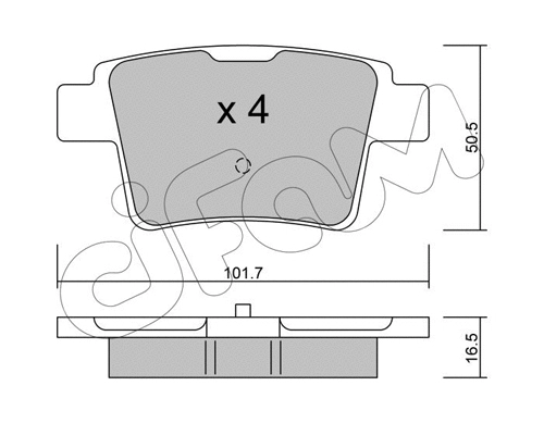 Brake Pad Set, disc brake (822-677-0)
