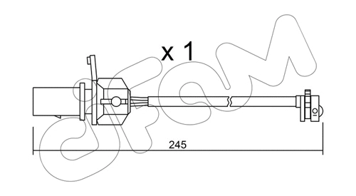 Warning Contact, brake pad wear (SU.247)