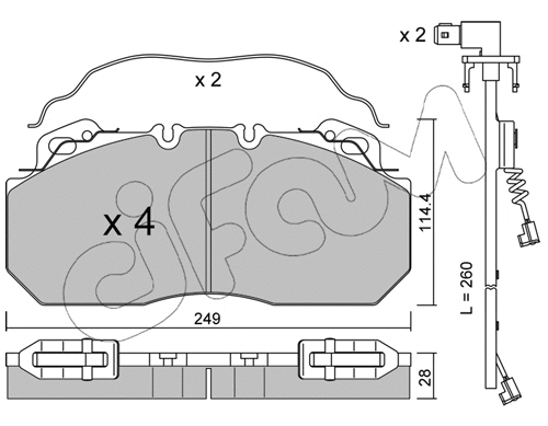 Brake Pad Set, disc brake (822-589-0K)