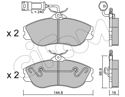 Brake Pad Set, disc brake (822-663-1)