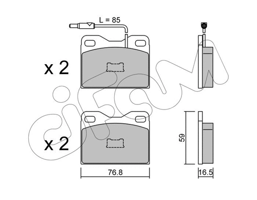 Brake Pad Set, disc brake (822-015-5)