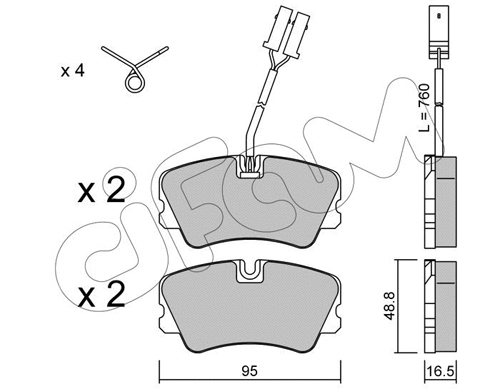 Brake Pad Set, disc brake (822-065-0)