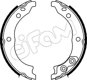 Brake Shoe Set, parking brake (153-089)
