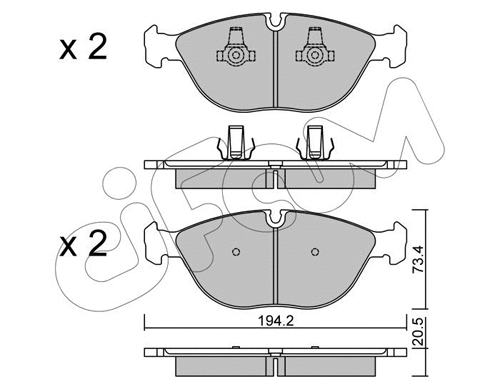 Brake Pad Set, disc brake (822-828-0)