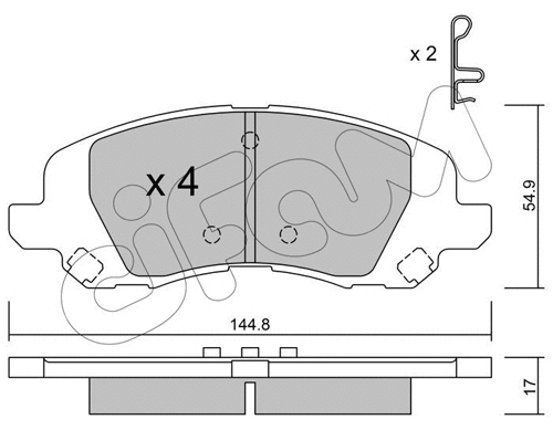 Brake Pad Set, disc brake (822-861-0)