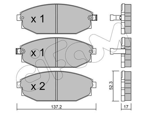 Brake Pad Set, disc brake (822-363-0)