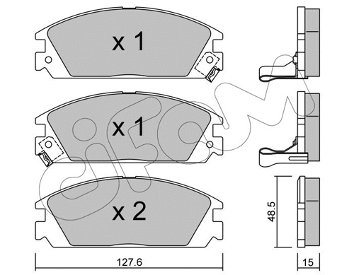 Brake Pad Set, disc brake (822-237-1)