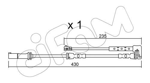 Warning Contact, brake pad wear (SU.311)