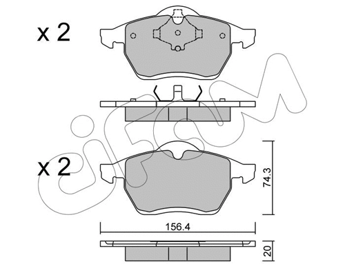 Brake Pad Set, disc brake (822-279-0)