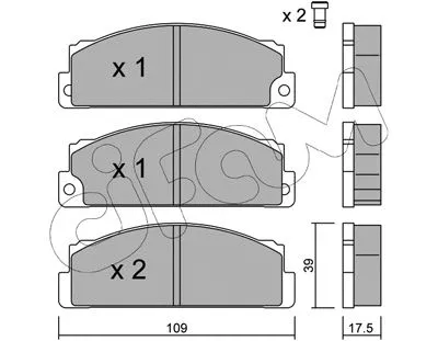 Brake Pad Set, disc brake (822-102-0)