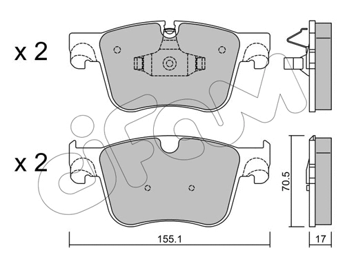 Brake Pad Set, disc brake (822-985-0)