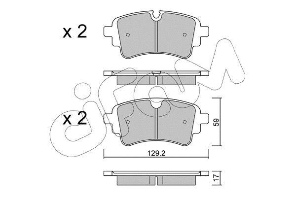 Brake Pad Set, disc brake (822-1129-1)