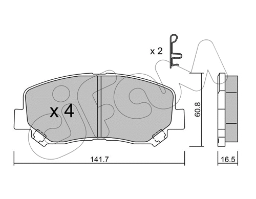 Brake Pad Set, disc brake (822-969-0)