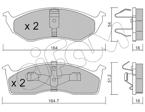 Brake Pad Set, disc brake (822-356-1)