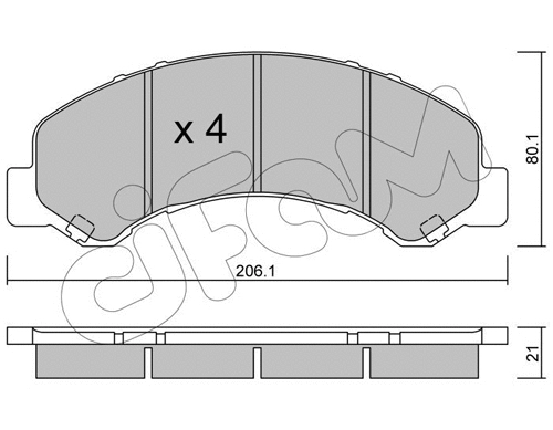 Brake Pad Set, disc brake (822-621-0)