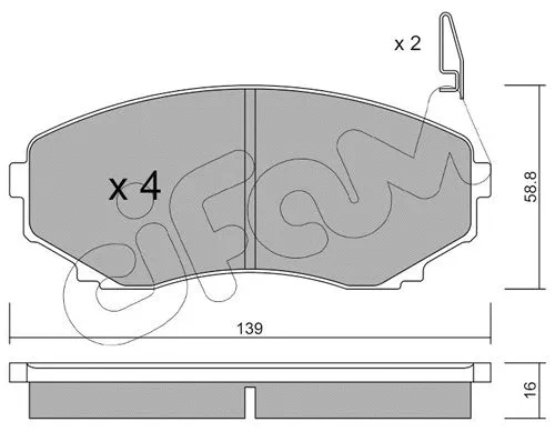 Brake Pad Set, disc brake (822-477-0)