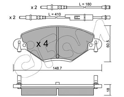 Brake Pad Set, disc brake (822-331-0)