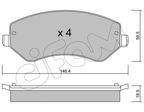 Brake Pad Set, disc brake (822-524-0)