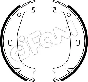 Brake Shoe Set, parking brake (153-016)