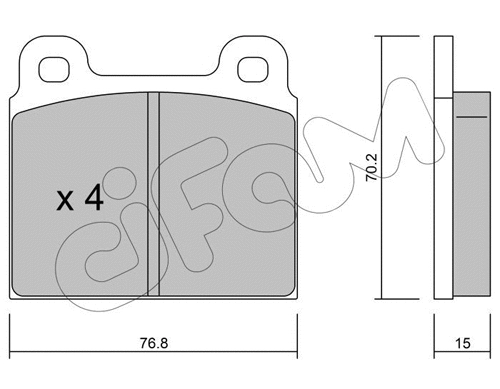 Brake Pad Set, disc brake (822-078-1)