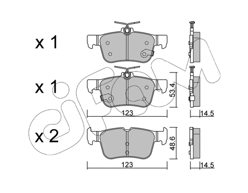 Brake Pad Set, disc brake (822-1040-1)
